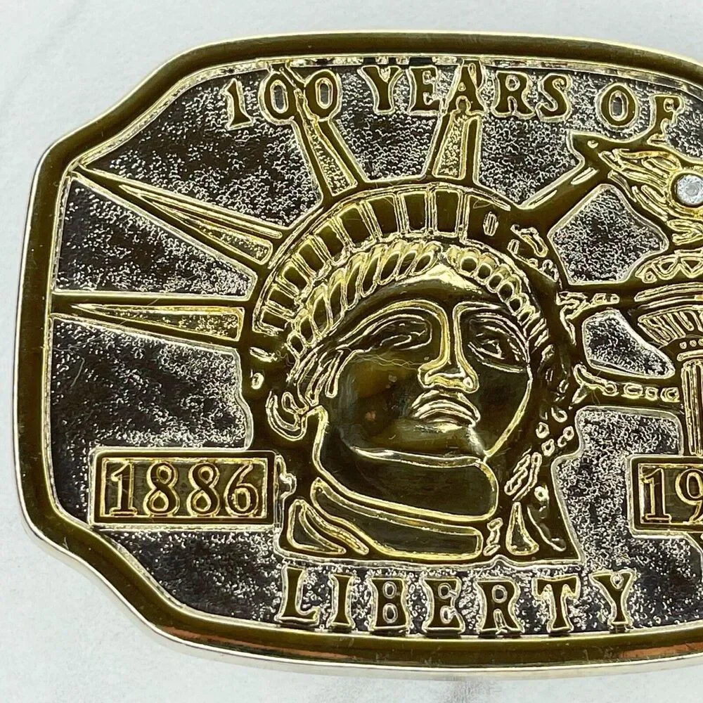 Vintage 100 Years of Liberty 1886 1986 Belt Buckle